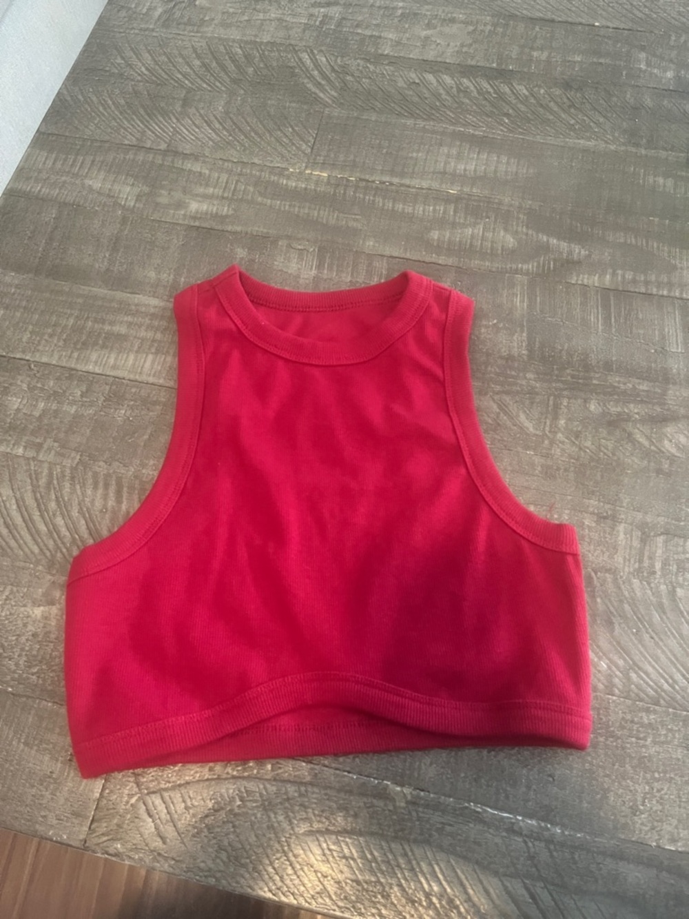 Red Cropped Tank Top from Amazon